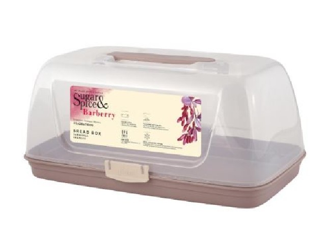 Хлебница Sugar&Spice Barberry с защелками и ручкой 35x20x16см латте